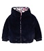 Billieblush Winterjas Reversible Donkerblauw Teddy en Print