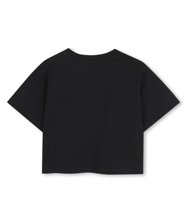 Marc Jacobs T-Shirt Cropped Zwart met bloemen