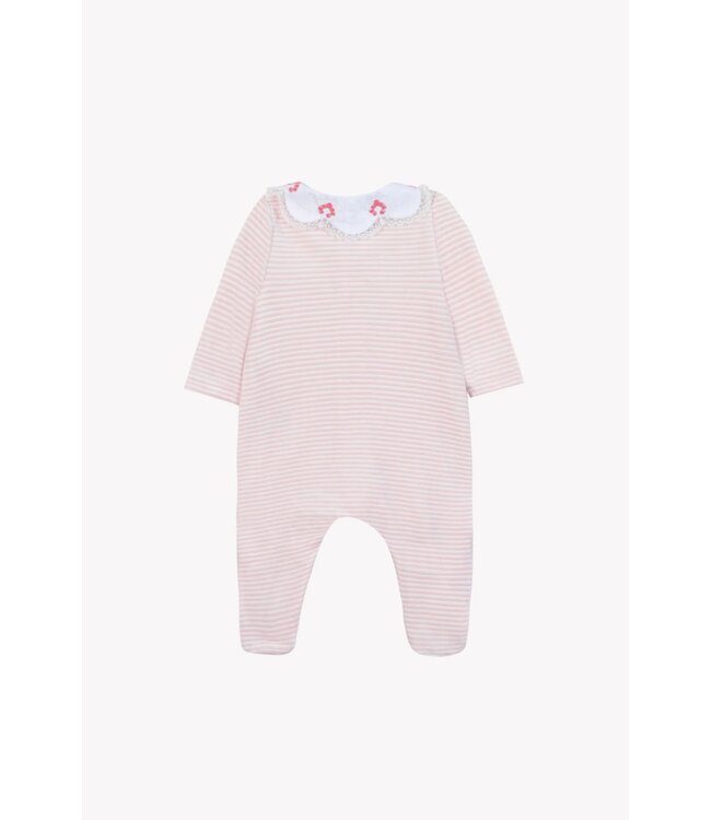 Tartine et Chocolat Boxpakje Roze Wit gestreept met kraag