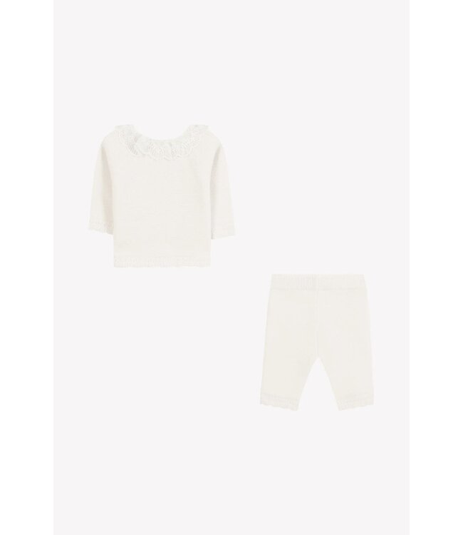 Tartine et Chocolat 2 Delige Set Ecru met Kraag