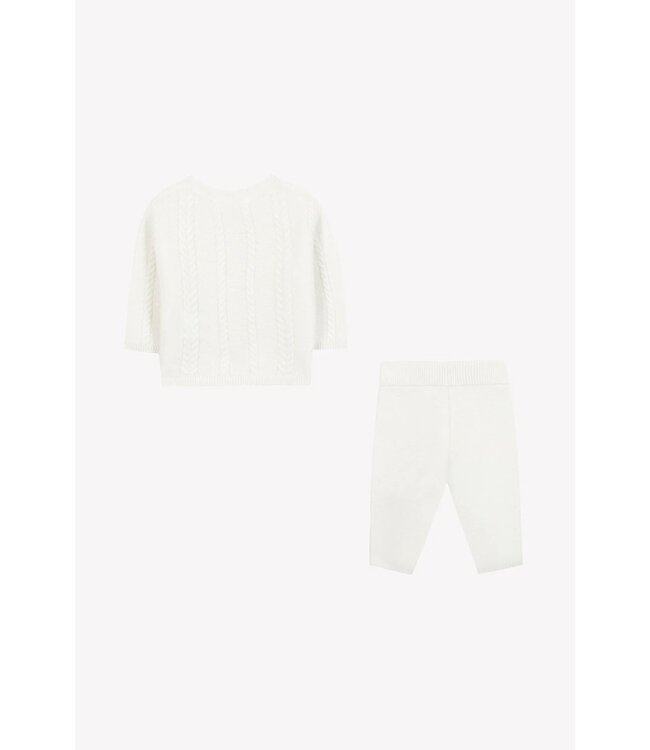 Tartine et Chocolat 2 Delige set Ecru met kabel