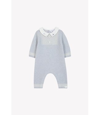 Tartine et Chocolat Pakje gebreid lichtblauw met kraag