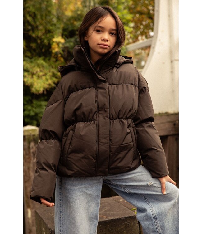 Airforce Maya Puffer Jacket Dark Coffee