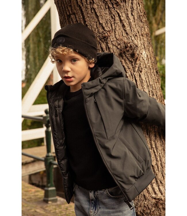 Airforce Hooded Reversible Jacket Gun Metal