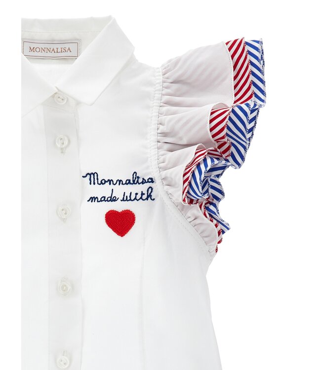 Monnalisa Blouse korte mouwen 'made with love '