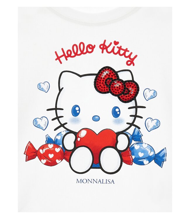 Monnalisa T-Shirt Wit Hello Kitty