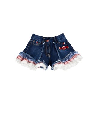 Monnalisa Denim Short Frou Frou