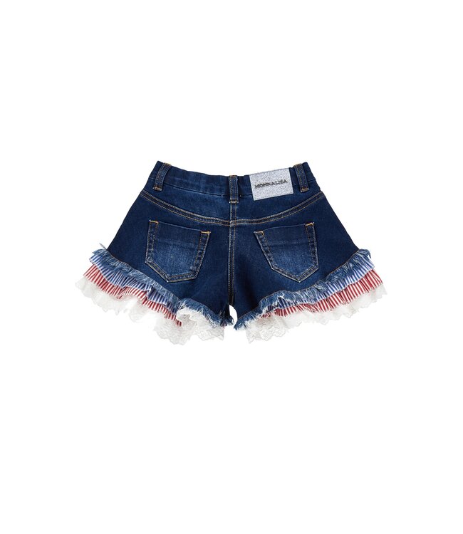 Monnalisa Denim Short Frou Frou