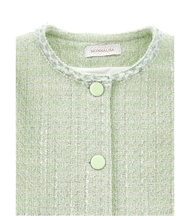 Monnalisa 2 Delige Set Jasje en Rokje Groen met Lurex
