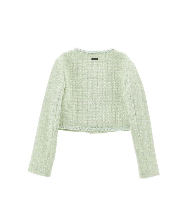 Monnalisa 2 Delige Set Jasje en Rokje Groen met Lurex