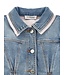 Monnalisa Denim Jasje met Strass Steentjes