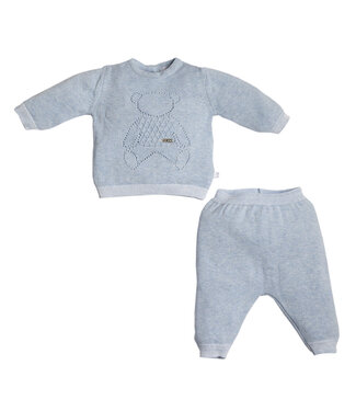 First First Gebreid Setje met Ajour Beer Azzuro 6200930