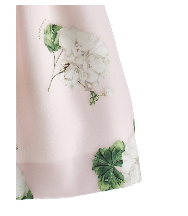 Monnalisa Jurk Roze met Bloemen en Ceintuur