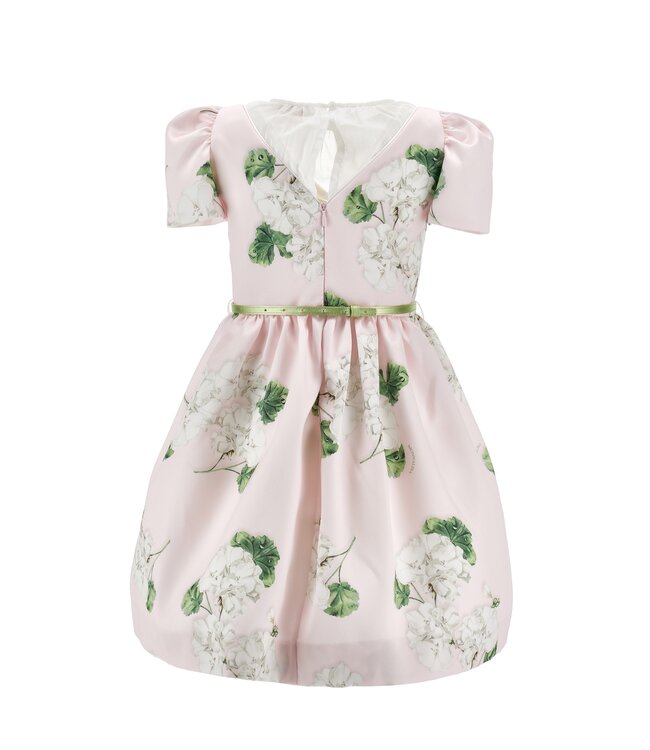 Monnalisa Jurk Roze met Bloemen en Ceintuur