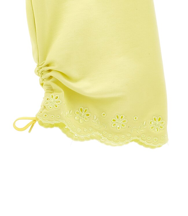 Monnalisa Joggingpak Geel Broderie