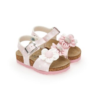 Monnalisa Sandalen Roze met 2 bloemen