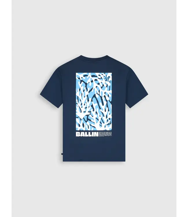 Ballin Junior Coral Overload T-Shirt Navy