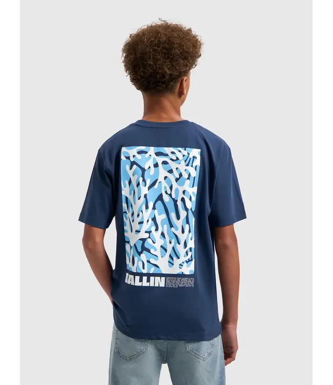 Ballin Junior Coral Overload T-Shirt Navy