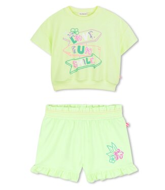 Billieblush 2 delige set Fun Love Smile Neon Geel