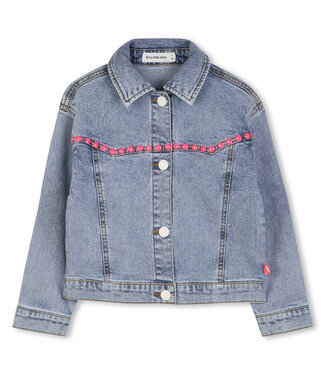 Billieblush Denim Jasje met roze studs