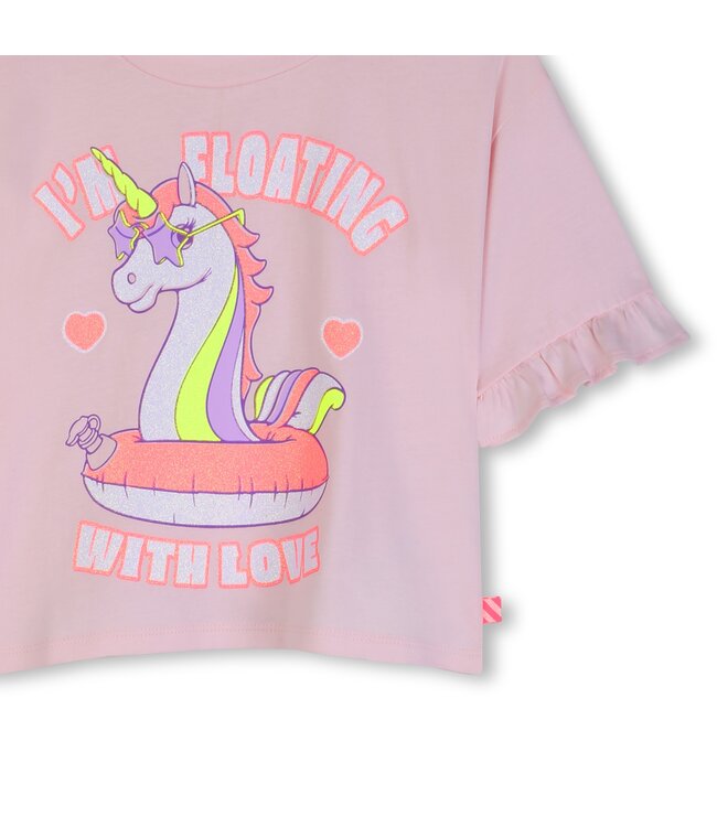 Billieblush T-Shirt Lichtroze Unicorn with Love
