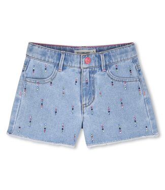 Billieblush Denim Shorts met gekleurde steentjes