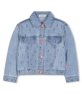 Billieblush Denim Jasje met gekleurde steentjes