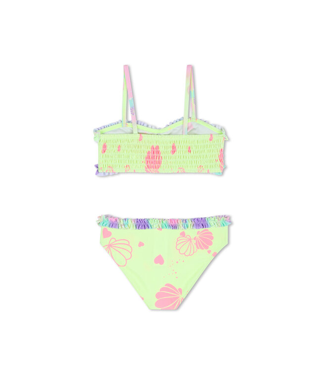 Billieblush Bikini Neon Geel met schelpjes en hartjes