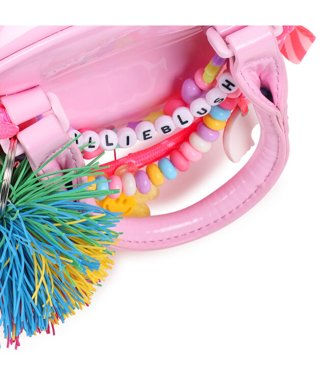 Billieblush Schoudertasje Roze rond met kralen