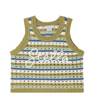 Stella Mccartney Top gehaakt groen/blauw
