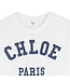 Chloe T-Shirt Cropped Wit met blauwe letters