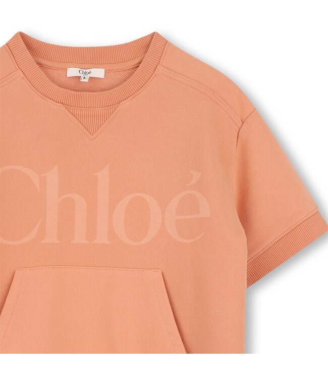 Chloe Sweat Dress korte mouwen Chloe Abrikoos
