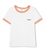 Chloe T-Shirt Wit/Abrikoos Chloe