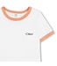 Chloe T-Shirt Wit/Abrikoos Chloe