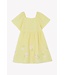 Tartine et Chocolat Jurk Linnen geel met bloemetjes