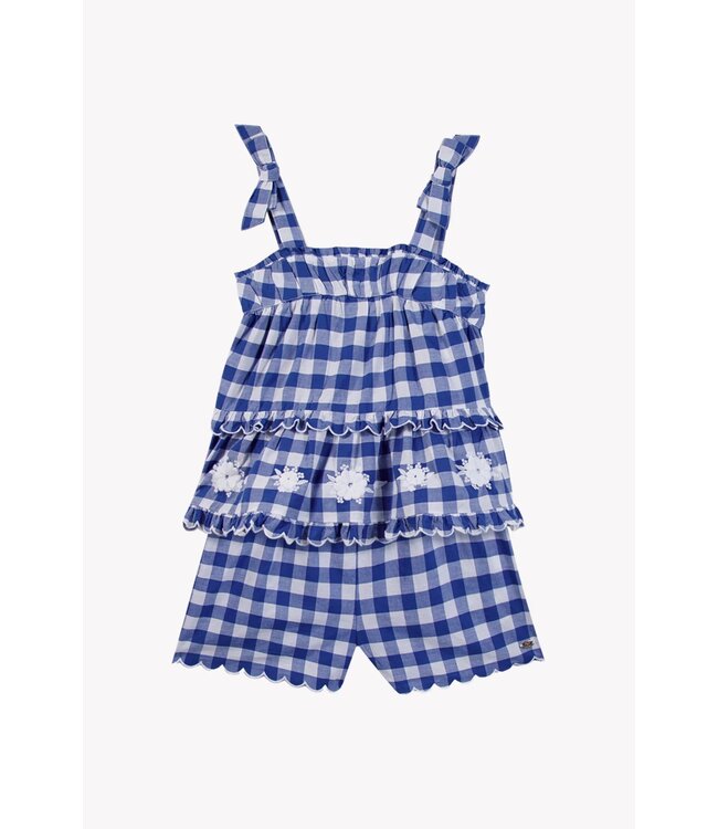 Tartine et Chocolat 2 delige set Top + Short blauw/wit