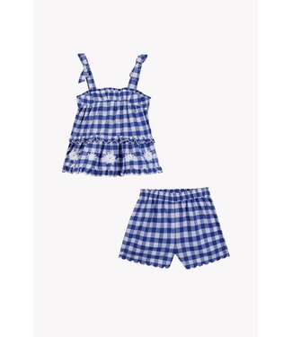 Tartine et Chocolat 2 delige set Top + Short blauw/wit