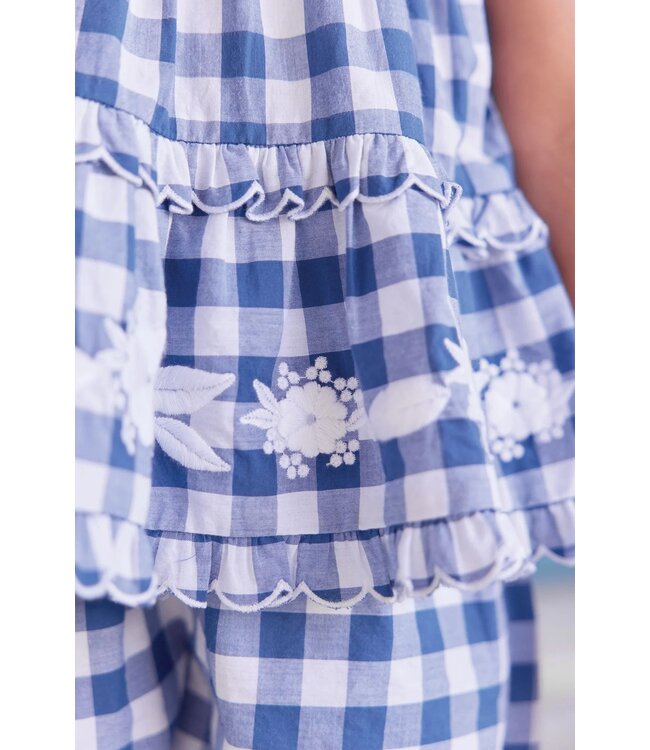 Tartine et Chocolat 2 delige set Top + Short blauw/wit