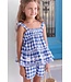 Tartine et Chocolat 2 delige set Top + Short blauw/wit