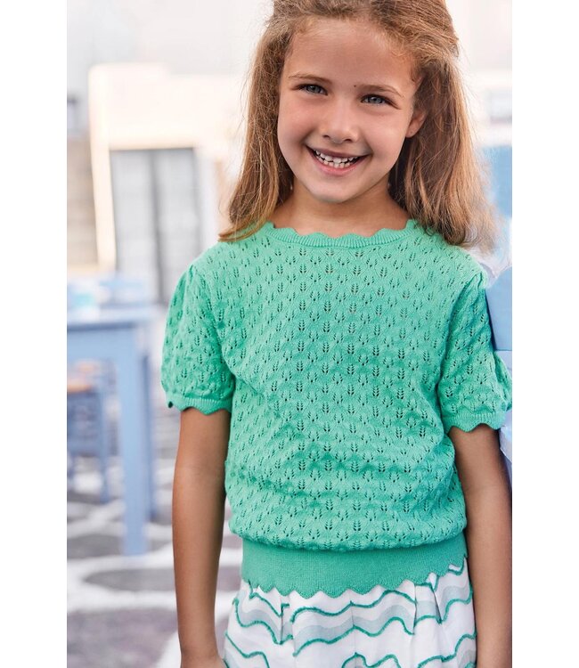 Tartine et Chocolat Top groen gehaakt