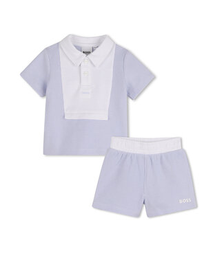 Boss Baby Giftbox T-Shirt Polo + Korte broek lichtblauw