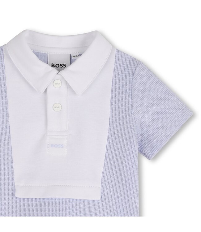 Boss Baby Giftbox T-Shirt Polo + Korte broek lichtblauw