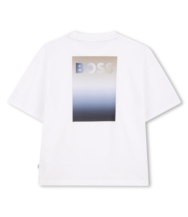 Boss T-Shirt wit met backprint J52987