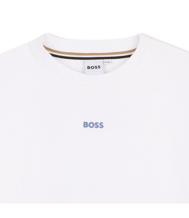 Boss T-Shirt wit met backprint J52987