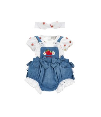 Monnalisa Baby pakje 3 delig met haarbandje