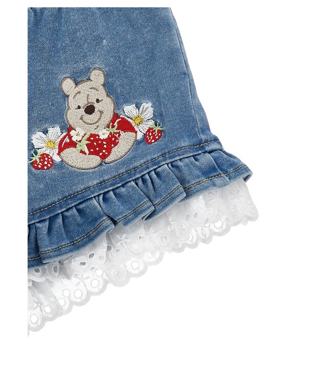 Monnalisa Baby Denim short met Winnie the Pooh