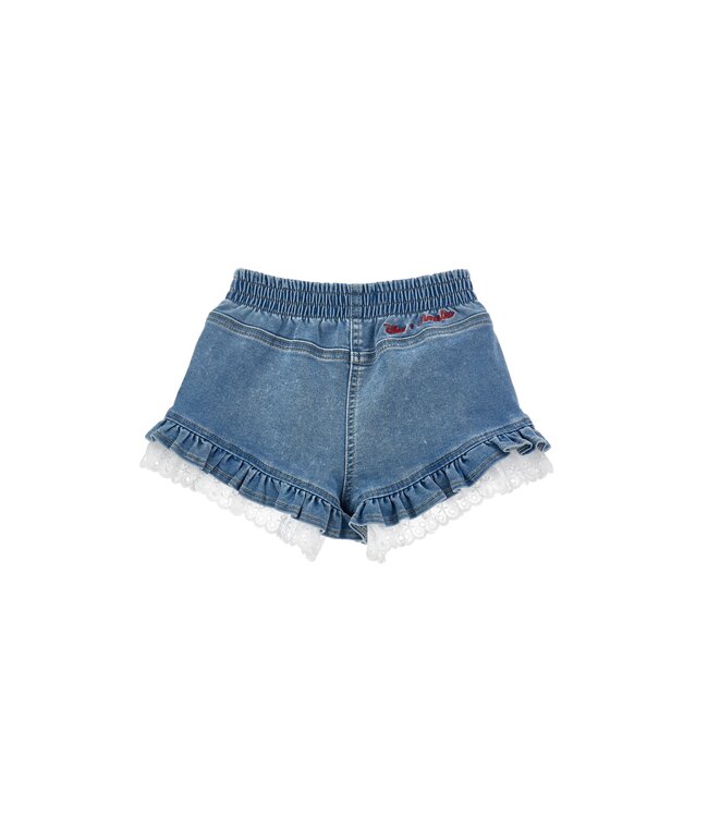 Monnalisa Baby Denim short met Winnie the Pooh