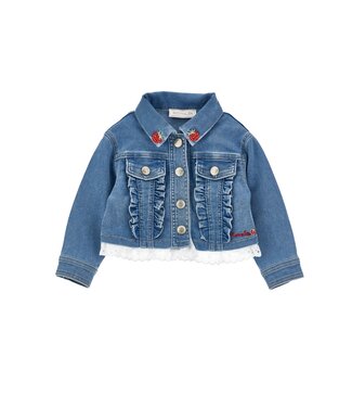 Monnalisa Baby Denim jasje Winnie the Pooh