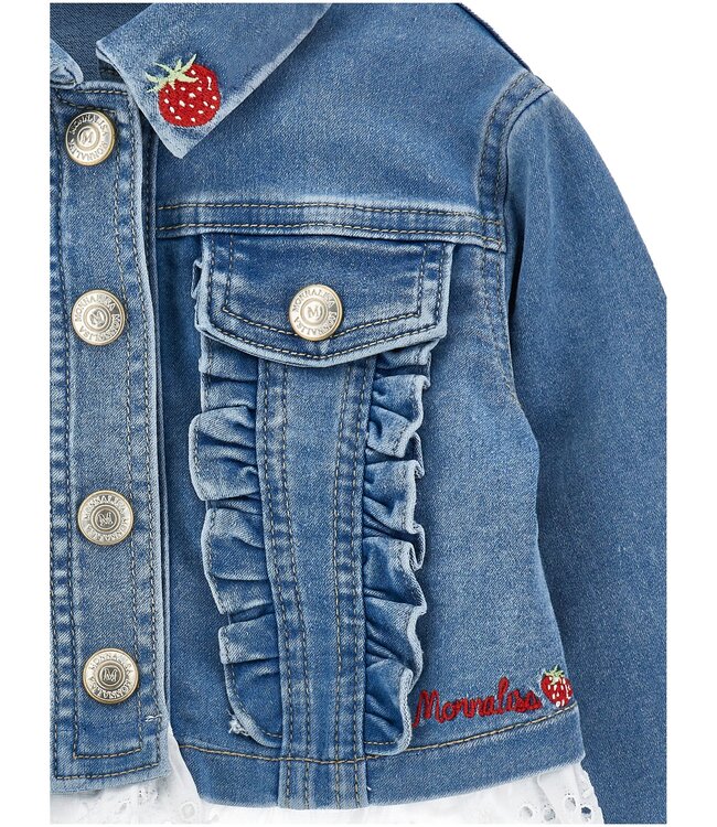 Monnalisa Baby Denim jasje Winnie the Pooh