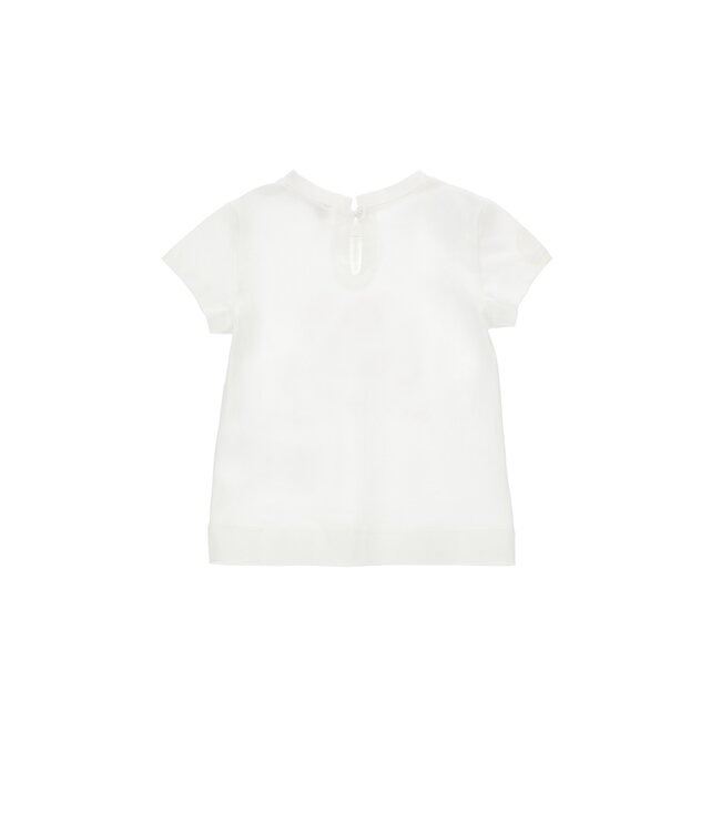 Monnalisa Baby T-Shirt Konijntje met roze strikje